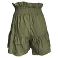 thumbnail image 7 of CAIVO Women Summer Fashion Waist Cinching Ruffle Casual Shorts Loose Fit Beach Bottoms Vacation Outdoor Work Solid Color Bottoms, 7 of 7