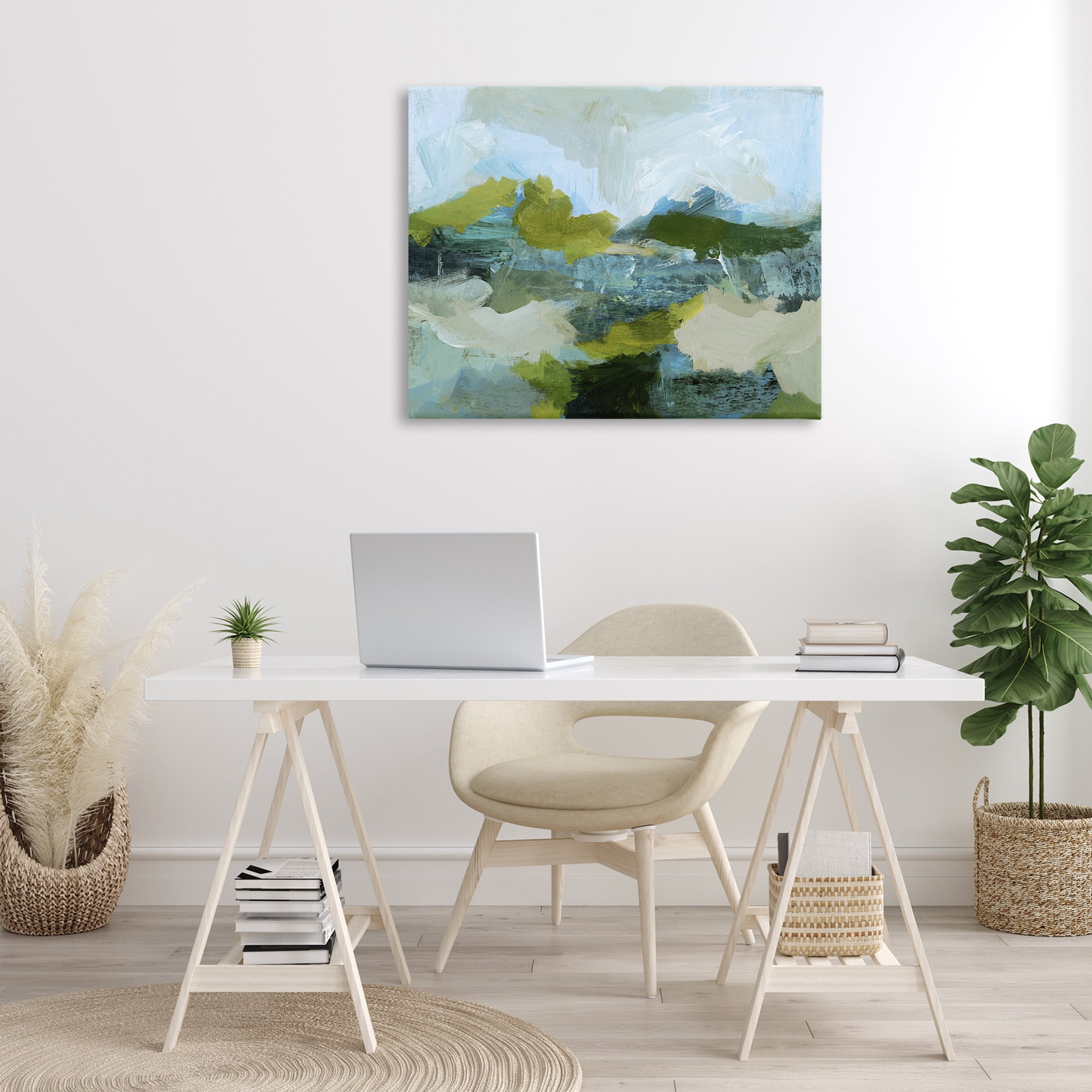 Stupell Industries Expressive Abstract Scenery Abstract Painting Wrapped Canvas Art Print Wall Art, 40 x 30