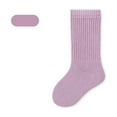 thumbnail image 4 of Boys Ankle Socks Children's Socks for Boys Girls Solid Color Medium Tube Socks Comfortable Loose Sports Ankle Socks Hiking Socks Girls Purple 5Y, 4 of 6