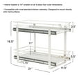 thumbnail image 2 of Household Essentials Glidez Multipurpose Powder-Coated Steel Pull-Out Storage Organizer with Plastic Liners for Under Cabinet - 2-Tier Dual-Slide - Fits Standard Size Cabinet, White, 2 of 11