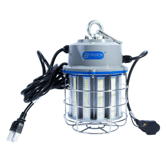 Bergen Industries High Bay Temporary Plug-In Work Light 100W Led 12000 Lumens Ith Stainless Steel Cage