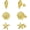 06-Gold Ocean, variant on 3 Pairs 925 Sterling Silver Cat Stud Earrings Cute Kitty Stud Earrings Cat Jewelry for Women Cats Lover
