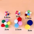thumbnail image 4 of Bolas de pompones de colores variados, 8/10/15/20/25/30 mm, minibolas de pompones difusos, bolas de pompones negras, blancas y verdes, llaveros de bricolaje, decoración, 4 of 5
