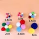 thumbnail image 4 of Bolas de pompones de colores variados, 8/10/15/20/25/30 mm, minibolas de pompones difusos, bolas de pompones negras, blancas y verdes, llaveros de bricolaje, decoración, 4 of 5