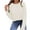 White, variant on IROINNID Womens Sweater Round Neckline Pullover Sweater Solid Color Casual Short Length Long Sleeve Autumn and Winter Button Sweater Tops Blouse