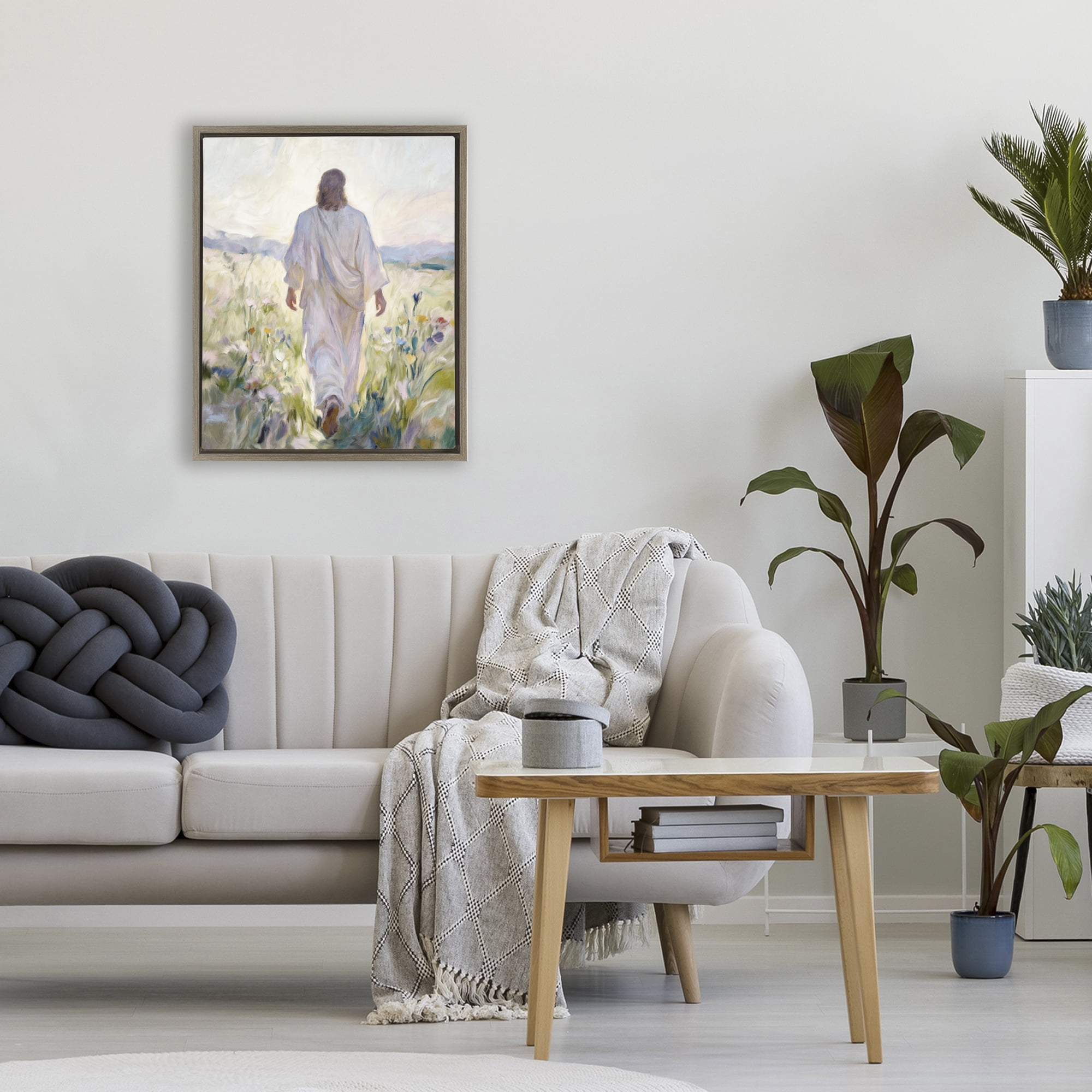 Stupell Industries Wildflower Faithful Follower Brown Framed Floater Canvas Wall Art, design by Kim Allen