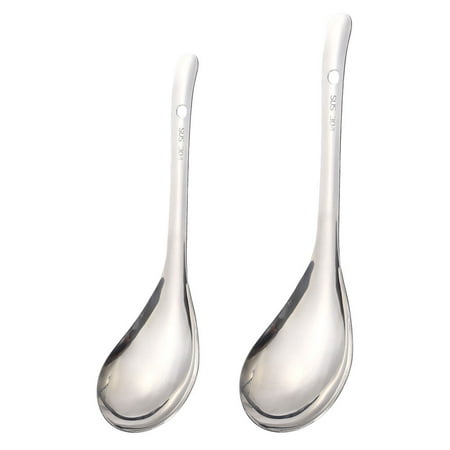

2Pcs Rice Spoons Home Kitchen Spoons Stainless Steel Rice Scoops Cooking Spoons