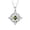 Light Green, variant on Stainless Steel Witches Knot Birthstone Necklace Cubic Zirconia Wiccan Witchcraft Pendant Jewelry For Outdoor Travel Hiking(Sky Blue-2.3Cm)