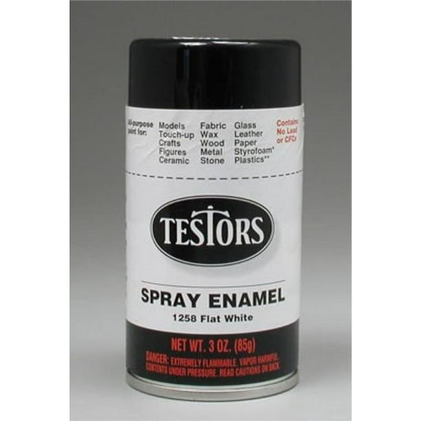 Testors Spray Paint, Flat White, 3 oz