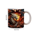 thumbnail image 3 of EUDIDV Decorative Ceramic Mug Dragon Mug Wrap Design,Bookshelf Cup Couple High-value Fashion Cup Artistic Toothbrush Cup Plastic Wash Mug Large Ceramic Mug, 3 of 5