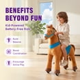 thumbnail image 5 of PonyCycle Kid-Powered Ride-On Horse Toy, No Battery, Hand Brake, Ages 4–7, Brown, E437, 5 of 12