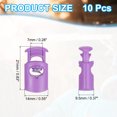 thumbnail image 2 of Uxcell Plastic Cord Lock, Single Hole Spring Toggle Stopper Adjustable Cord Stop Fastener End Purple, 2 of 6
