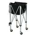 thumbnail image 3 of Aqzb Foldable Tennis Ball Cart with Wheels, Portable Lightweight Holds 160 Balls Tennis Ball Hopper, Sports Teaching Cart Tennis Ball Basket with Removable Bag Side Pockets Tennis Ball Cart, 3 of 7