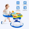 thumbnail image 3 of INFANS 3 in 1 Walk Around Baby Activity Center, Baby Walker with Play Table, Wheels, Detachable Seat Cushion, 3 Adjustable Heights, Learning Toys for Boys Girls Aged 6-36 Months, 3 of 9