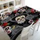 thumbnail image 3 of Mantel con patrón de Calavera del Día de los muertos, decoración de fiesta, mantel para el hogar, restaurante, decoración de cocina, accesorios, 3 of 5