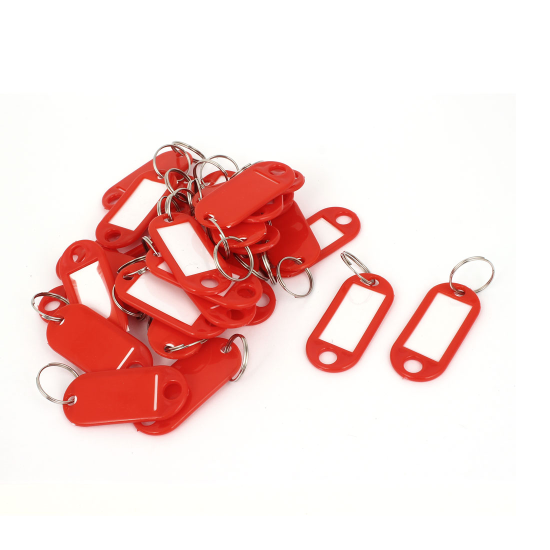 Porte-clés Inscriptibles – Lot De 10 Ou 20 – 8 Couleurs – Plaque Plastique 5,6x3 Cm – Avec Anneau Métal Et Fenêtre - 6