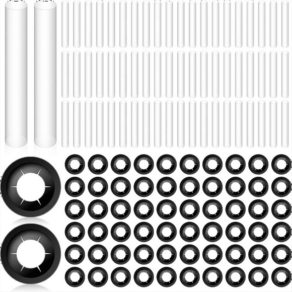 60 Piezas Manguitos Rodillo Silenciosos para Bisagras Puertas Garaje, 11 mm Diámetro Interior, 80 mm Longitud, Juntas Cojinetes para Automóviles, Vehículos Recreativos y Garajes