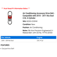 thumbnail image 2 of Air Conditioning Accessory Drive Belt - Compatible with 2010 - 2011 Kia Soul 2.0L 4-Cylinder, 2 of 2