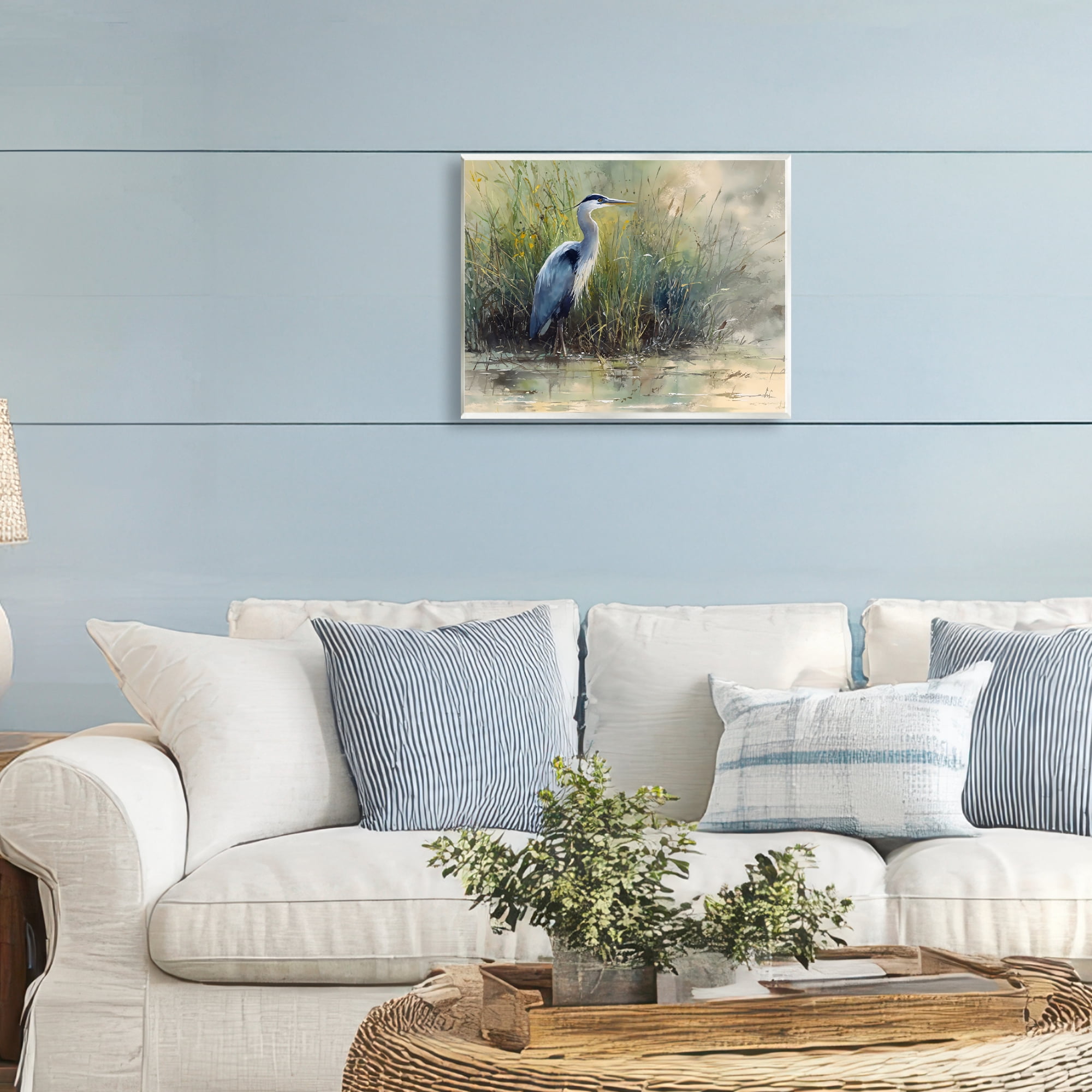 Stupell Industries Heron In The Grass Wall Plaque Art, design by Franklyn Gregory