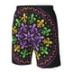 thumbnail image 4 of Balery Mardi Gras5 Traje de Baño Estilo Hawaiano para Hombre, Shorts de Secado Rápido con Bolsillos-X-Large, 4 of 6