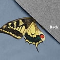 thumbnail image 2 of 5' Round Simply Daisy Rare Swallowtail Butterfly Novelty Chenille Area Rug, Dusty Smoke Blue, 2 of 4