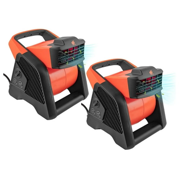 , 2 Pack 230 CFM High Utility Blower Fan Carpet Dryer Floor Fan, for Drying, Cooling, Ventilating Exhausting, 3 Speeds, 2 Accessory Outlets 110V, Janitorial Plumbing, Home, Work Shop Use