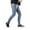 A-Blue481, variant on XIAONU Men's Black Leather Pants Slim-Fit Button Closure Skinny Trousers Night Out Fashion Pant