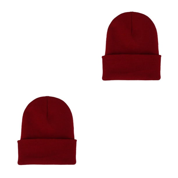 Gorro Beanie Qarigey Gorras de punto Skullcap Accesorios para el cabello Azufaifo rojo