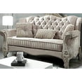 thumbnail image 2 of Homeroots 374238 70 x 43 in. x 48 in. Polyurethane Loveseat with 3 Pillows, Bone, 2 of 11