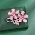 thumbnail image 4 of Elegant Flower Brooch for Women Crystal Floral Lapel Pin Cubic Zirconia Wedding Corsage Dainty Boutonniere for Suits Party Ceremony Accessories Present for Friend Mother Hat Bag Jewelry, 4 of 6