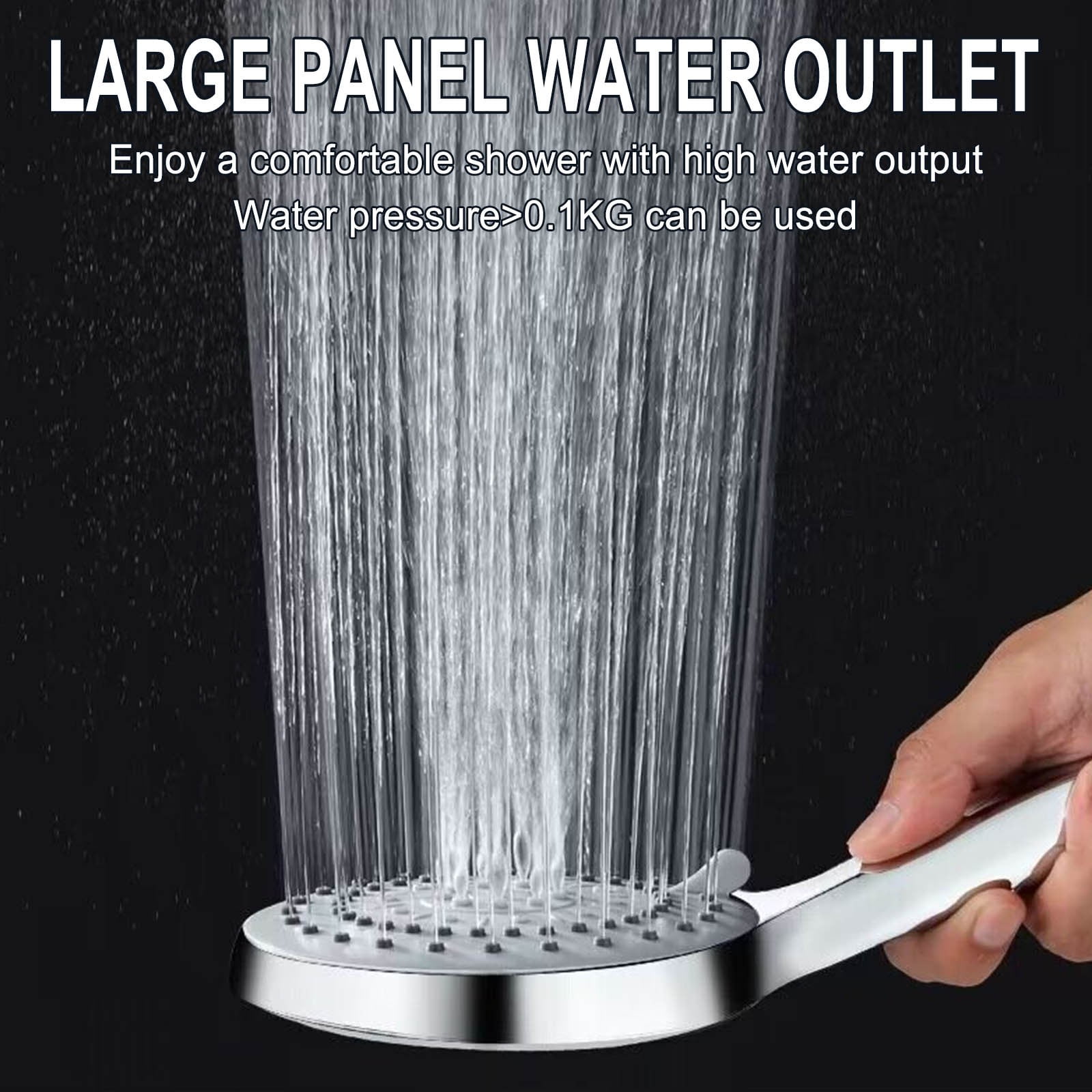 Grip Tight Tools SH501 Jumbo 5 Function Shower Head with Massager & Holder