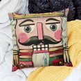 thumbnail image 2 of SHANXI AnyDesign Merry Christmas Throw Pillow Covers Xmas Nutcracker Pillow Case Pink Christmas Farmhouse Decorative Cushion Case 24x24in, 2 of 5