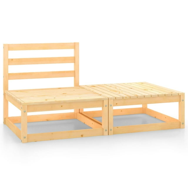 vidaXL Ensemble de Salon de Jardin 2 Pcs en Pin Massif