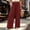 *Red, variant on ClodeEU Women's High Waisted Smocked Waist Wide Leg Pants,Casual Flowy Summer Trousers with Pockets Beige,Women's Plus L