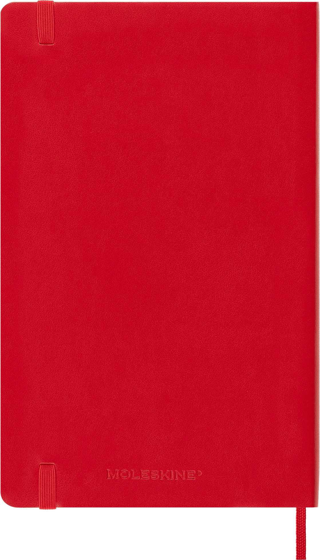 Moleskine Classic Notebook, Soft Cover, Large (5" x 8.25"), Plain, Scarlet Red