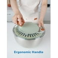 thumbnail image 4 of Lunememo Stainless Steel Salad Spinner, Lettuce Spinner with Drain, Non-Slip Base, Stop Button, Vegetable Dryer, BPA Free, 5L, 4 of 8