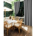 thumbnail image 5 of Black Striped Outdoor Curtains for Patio, Modern Farmhouse Black and White Stripes Privacy Drapes Grommet Waterproof Outside Curtains for Porch/Cabana/Balcony 54"x 84", 1 Panel, 5 of 9