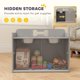thumbnail image 4 of JWRWEFA Elevated Dog Bowls with Storage, Raised Dog Bowl Stand with Slow Feeder & Water Bowls, Feeding Station with Hidden Cabinet for Large Dogs, 4 of 11