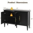 thumbnail image 2 of May in Color 3-Door Storage Cabinet, Sideboard Cabinet with Adjustable Shelves, Ideal for Entryway, Living Room, Dining Room, 2 of 8