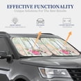 thumbnail image 4 of Windshield Sun Shade, Vintage Wood with Floral Foldable Car Sun Shade Windshield for Front, 2 Pieces, 4 of 7