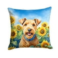 thumbnail image 2 of Lakeland Terrier in Sunflowers Throw Pillow 14 in x 14 in, 2 of 2
