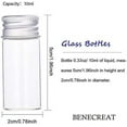 thumbnail image 5 of 20 Pack 10ml/0.33oz Glass Bottles Sample Vials with Screwed Aluminum Caps for Wishing Message Bottle Sample Liquid Arts & Crafts Wedding Favors Decorations, 5 of 8