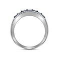thumbnail image 2 of Diamond Princess 10kt White Gold Womens Round Blue Color Enhanced Diamond Band Ring 1/2 Cttw, 2 of 2
