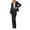 Black, variant on Wlynlyn Womens Suits 2 Piece Sets Long Sleeve Lapel Crop Blazer Jackets Wide Leg Flare Pants Dressy Workwear Outfits