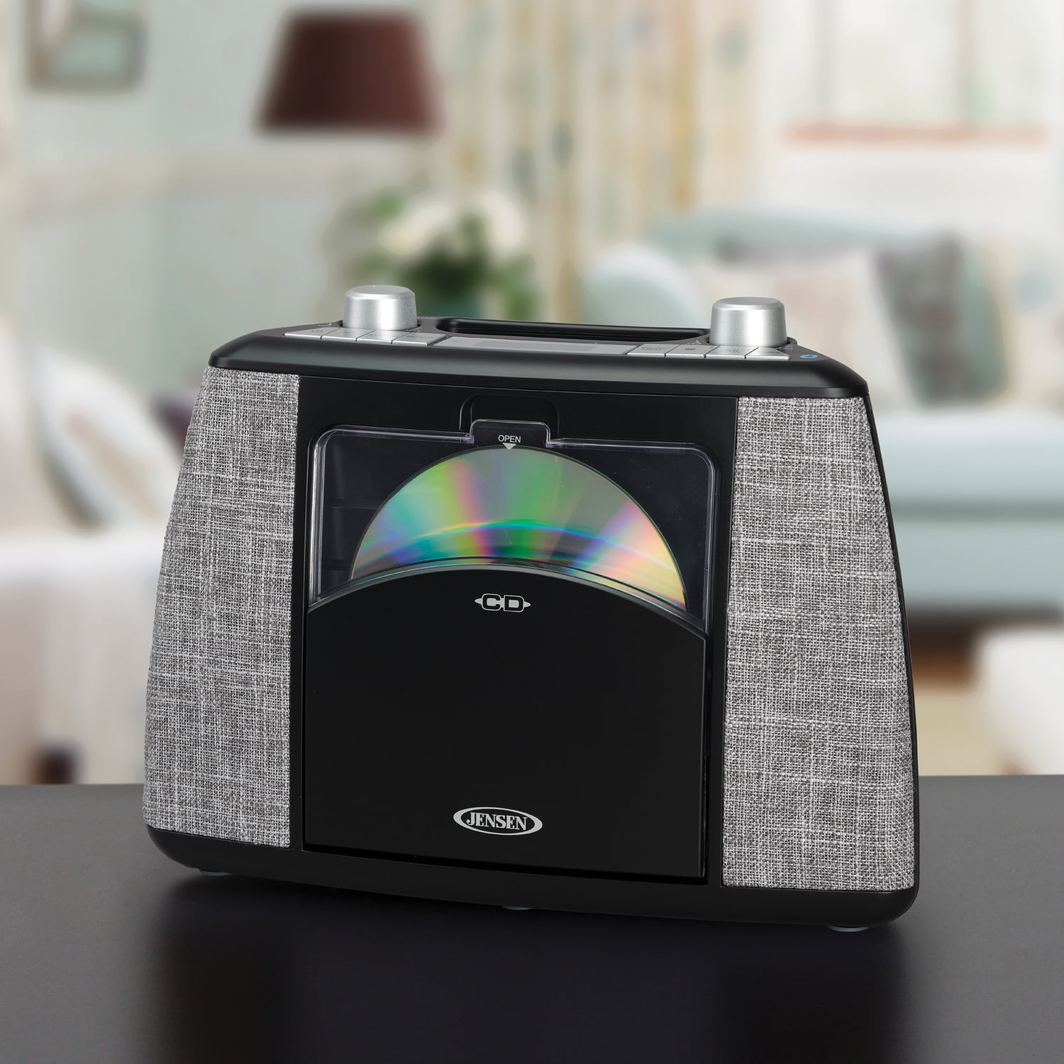 Jensen CD-565BK Portable Bluetooth CD Music System