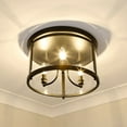 thumbnail image 4 of Golden Lighting Payton 3-light Flush Mount in Rubbed Bronze, 4 of 6