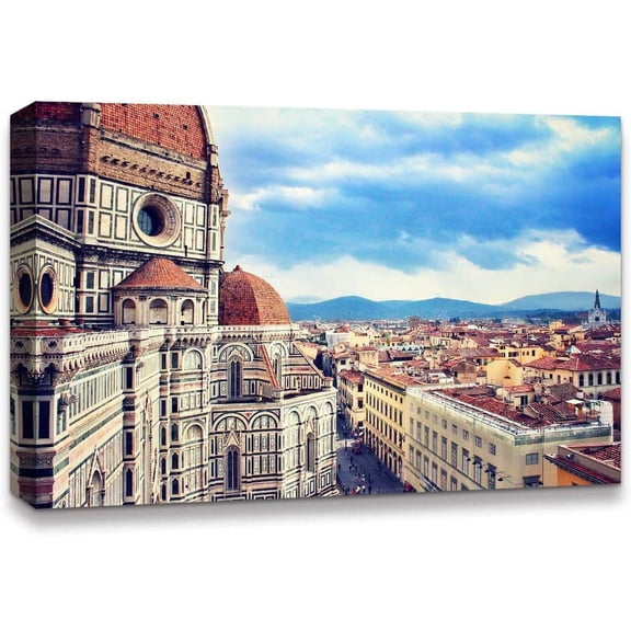 IDEA4WALL Landscape Canvas Wall Art Italy City Canvas Prints Modern Home Wall Decor, 32"x48"