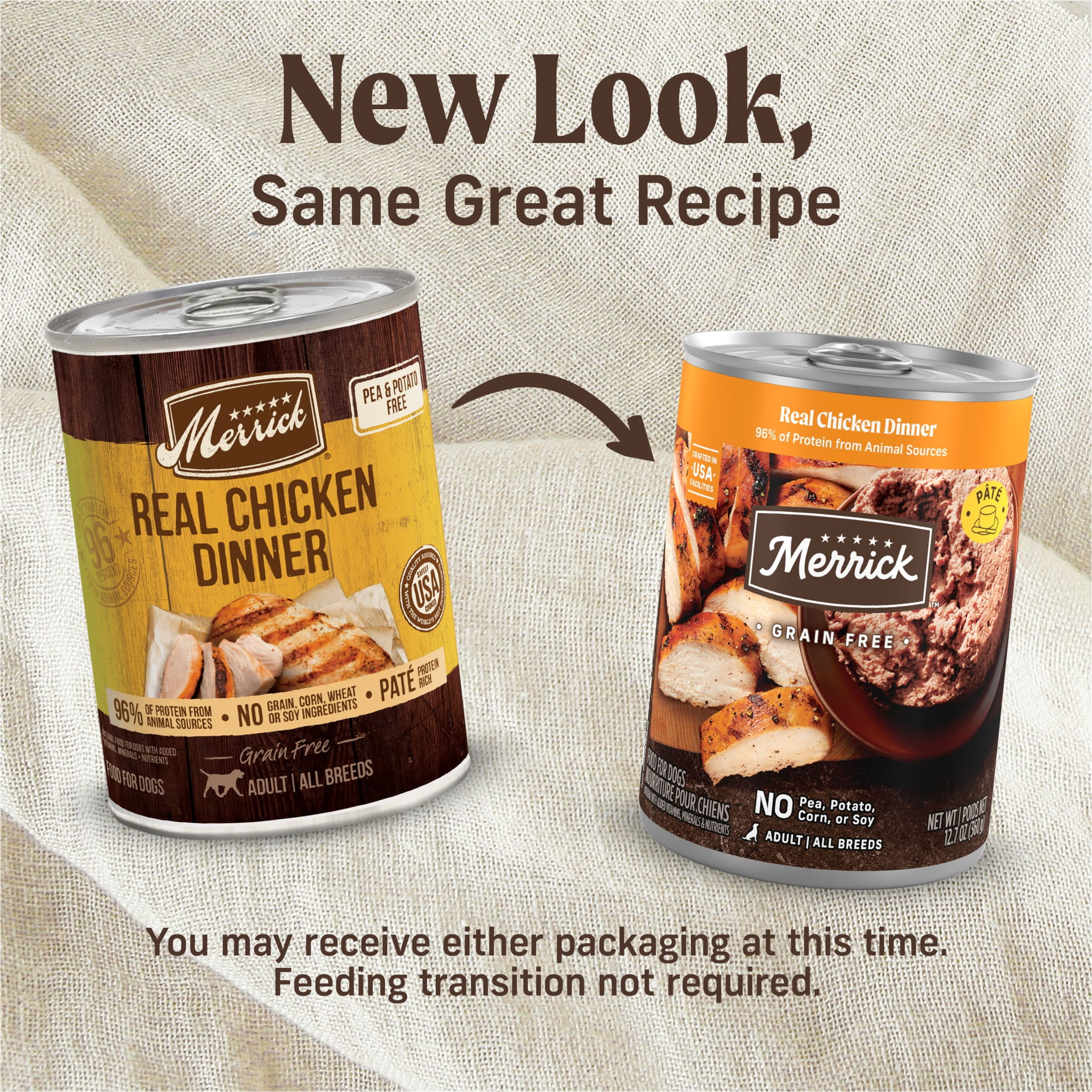 Merrick Backcountry Real Chicken Wet Dog Food, Grain Free, 12.7 oz Cans (12 Pack)
