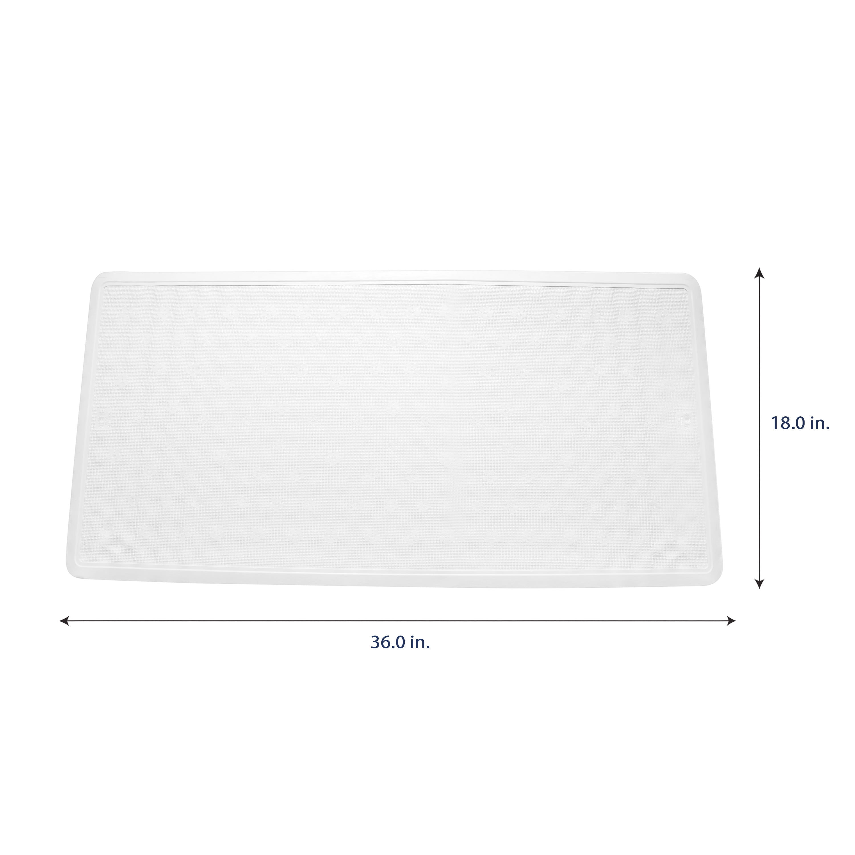 Bath Bliss Gray Plastic Non-Slip Bathmat