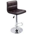 thumbnail image 1 of 1 PC Tabouret de Bar Pivotant Réglable PU Cuir Tabourets Bistro Pub Chaise Marron, 1 of 10